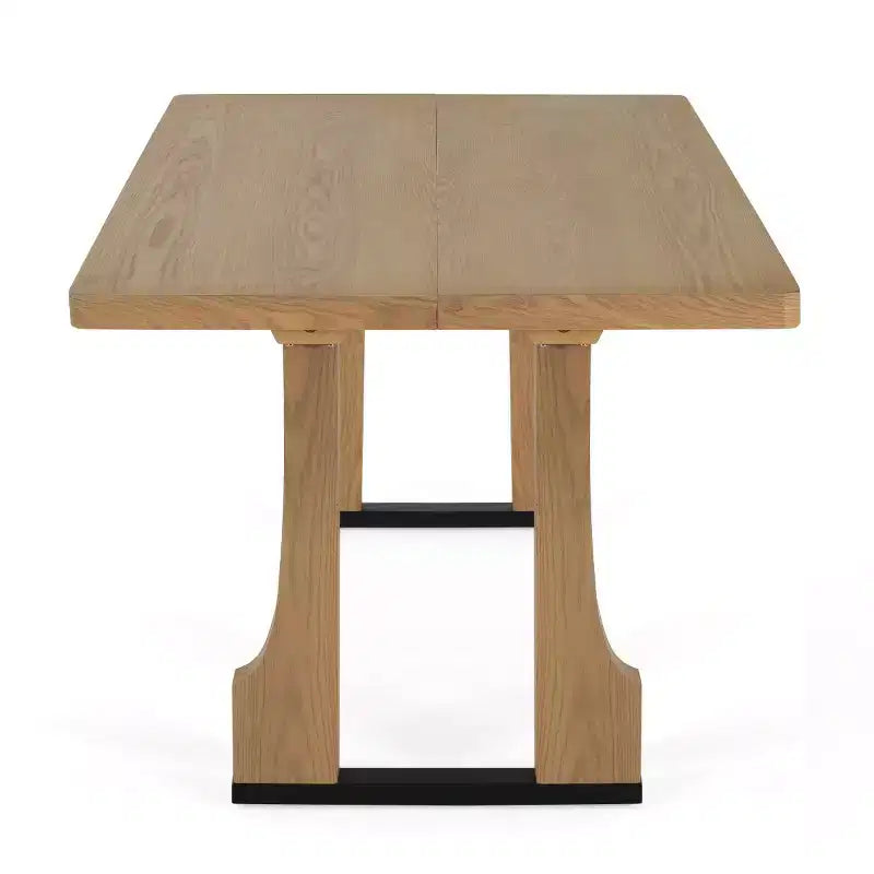 Table à manger rectangulaire de 160 cm, style moderne du milieu du siècle, table de cuisine de ferme pour 6 personnes, table de salle à manger de ferme - Panipeachy