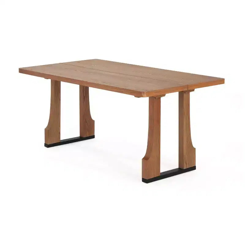 Table à manger rectangulaire de 160 cm, style moderne du milieu du siècle, table de cuisine de ferme pour 6 personnes, table de salle à manger de ferme - Panipeachy