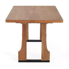 Table à manger rectangulaire de 160 cm, style moderne du milieu du siècle, table de cuisine de ferme pour 6 personnes, table de salle à manger de ferme - Panipeachy
