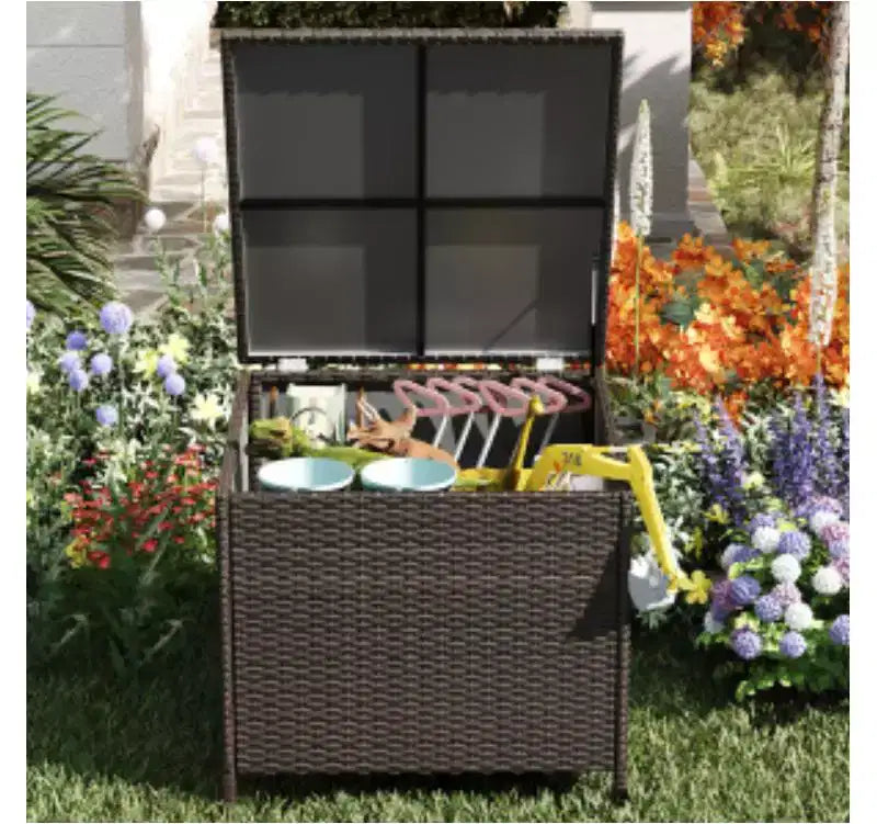 Petite boîte de rangement (rotin PE + fer) -