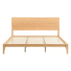 GDFStudio Julia Lit plateforme moderne du milieu du siècle de 30,5 cm en bambou avec support métallique à lattes de bois