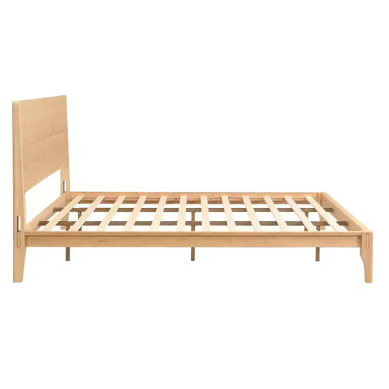 GDFStudio Julia Lit plateforme moderne du milieu du siècle de 30,5 cm en bambou avec support métallique à lattes de bois