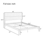 GDFStudio Julia Lit plateforme moderne du milieu du siècle de 30,5 cm en bambou avec support métallique à lattes de bois