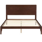 GDFStudio Julia Lit plateforme moderne du milieu du siècle de 30,5 cm en bambou avec support métallique à lattes de bois
