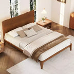 GDFStudio Julia Lit plateforme moderne du milieu du siècle de 30,5 cm en bambou avec support métallique à lattes de bois