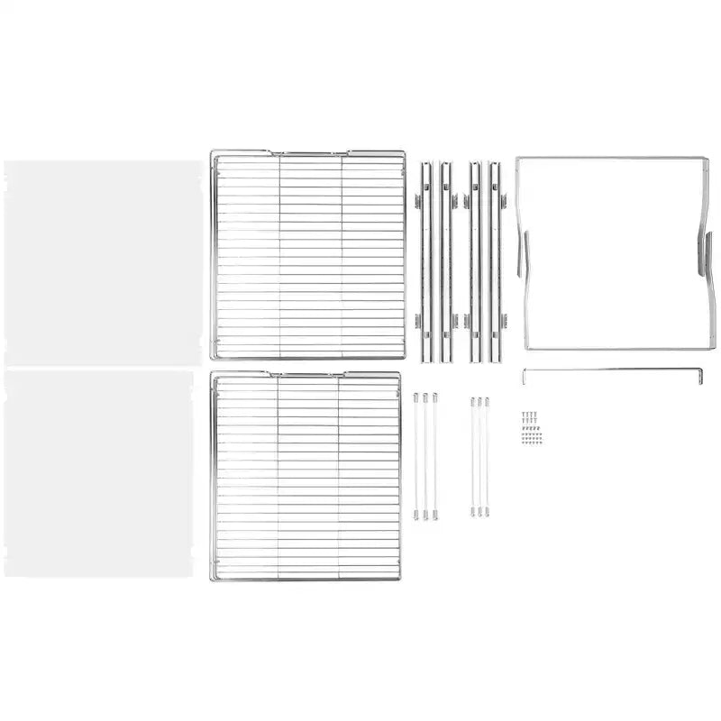 Étagères de placard coulissantes VIYET à 2 niveaux (20"L x 21"P), tiroirs coulissants robustes en acier chromé, sous évier/cuisine/salle de bain
