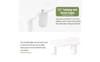 Table basse TUYOHW en MDF en forme de nuage avec bord arrondi, pieds cylindriques épais, table d'appoint irrégulière à 3 pieds robustes pour le salon