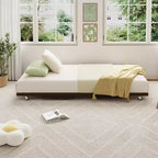 Cadre de lit de repos gigogne simple surélevé avec lattes métalliques et roulettes verrouillables (matelas non inclus)