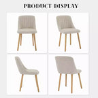 COZONY Chaises Modernes de Salle à Manger et de Cuisine, Chaises d'Appoint Rembourrées en Tissu pour Salon