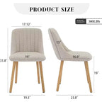 COZONY Chaises Modernes de Salle à Manger et de Cuisine, Chaises d'Appoint Rembourrées en Tissu pour Salon