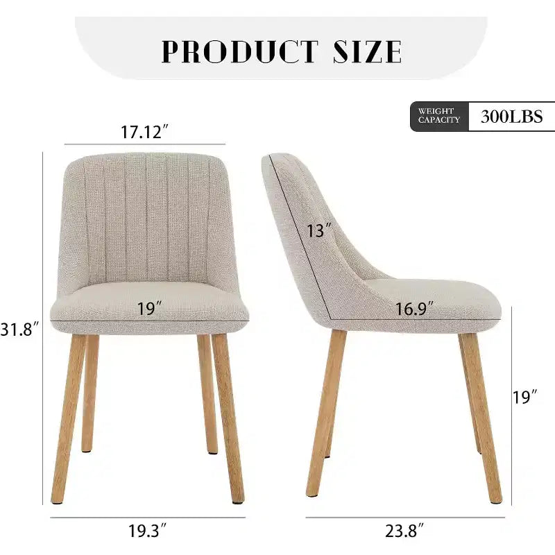 COZONY Chaises Modernes de Salle à Manger et de Cuisine, Chaises d'Appoint Rembourrées en Tissu pour Salon