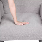 TUYOHW Fauteuil simple en polaire teddy, fauteuil de salon avec accoudoir, oreiller, capacité de 158 kg, fauteuil d'appoint pour salon, chambre, bureau