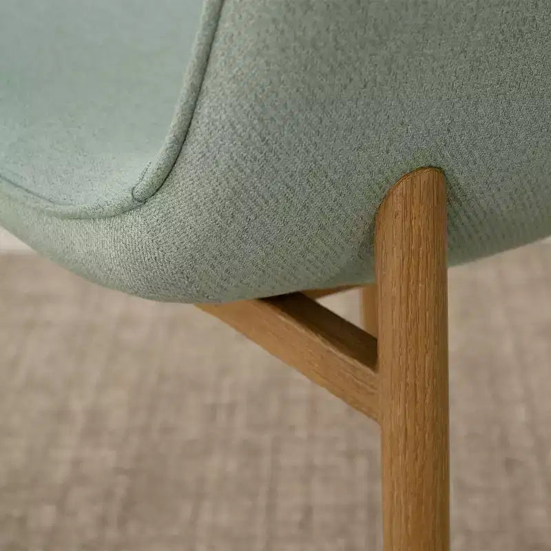 Ensemble de salle à manger 5 pièces pour 4 personnes, table ronde avec 4 chaises rembourrées, pieds en chêne pour appartement, meubles d'intérieur - Panipeachy