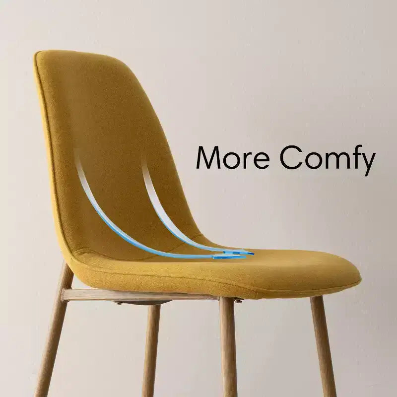 Ensemble de salle à manger 5 pièces pour 4 personnes, table ronde avec 4 chaises rembourrées, pieds en chêne pour appartement, meubles d'intérieur - Panipeachy