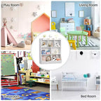COZONY Lot de 2 étagères à Livres et Unités de Rangement de Jouets pour Enfants, Bibliothèque Autoportante en Bois à 3 Niveaux avec 7 Compartiments pour Chambre, Salle de Jeux, Crèche