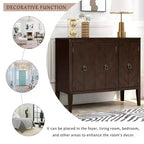 Armoire de Rangement d'Appoint Vintage avec Étagère Réglable, Table Console en Bois Massif, Table de Canapé