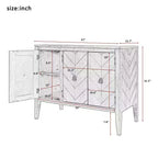 Armoire de Rangement d'Appoint Vintage avec Étagère Réglable, Table Console en Bois Massif, Table de Canapé