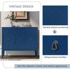 Armoire de Rangement d'Appoint Vintage avec Étagère Réglable, Table Console en Bois Massif, Table de Canapé