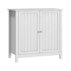 Armoire de rangement de salle de bain blanche 32", petit buffet autoportant avec étagère réglable - Panipeachy