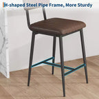 Lot de 2 tabourets de bar avec coussin épais et pieds en métal renforcé pour îlot, comptoir de bar, cuisine