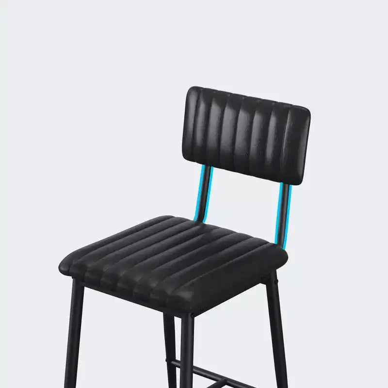 Lot de 2 tabourets de bar avec coussin épais et pieds en métal renforcé pour îlot, comptoir de bar, cuisine