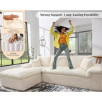 AMERLIFE Canapé sectionnel sans os en forme de L 108, grand canapé nuage moderne pour salon, aucun assemblage requis