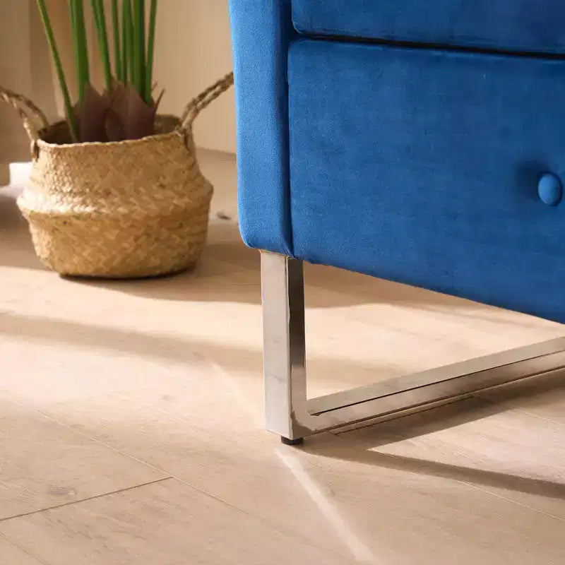 Banc de rangement moderne TUYOHW avec accoudoirs et pieds argentés, banc de bout de lit rembourré en velours, tabouret de coiffeuse pour salon, chambre, entrée