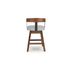Signature Design by Ashley Ralene Tabourets de Bar Pivotants Rembourrés Hauteur Comptoir, Lot de 2, Marron Moyen
