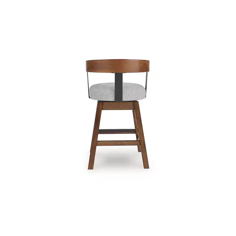 Signature Design by Ashley Ralene Tabourets de Bar Pivotants Rembourrés Hauteur Comptoir, Lot de 2, Marron Moyen