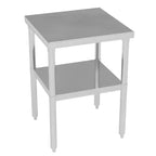 Table de travail en acier inoxydable avec étagère inférieure réglable - Table de préparation commerciale pour cuisine, restaurant, garage