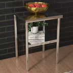 Table de travail en acier inoxydable avec étagère inférieure réglable - Table de préparation commerciale pour cuisine, restaurant, garage