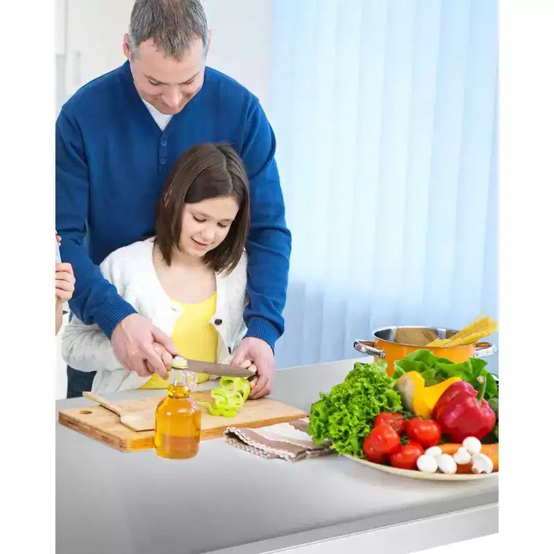 Table de travail en acier inoxydable avec étagère inférieure réglable - Table de préparation commerciale pour cuisine, restaurant, garage