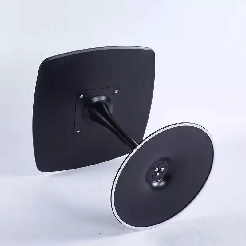 Table à manger tulipe carrée noire de 31,5 pouces, petite table de cuisine moderne du milieu du siècle avec base piédestal en métal