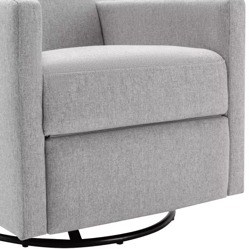 GDFStudio Peggy Fauteuil à bascule moderne rembourré pour chambre de bébé avec planeur pivotant moelleux et inclinaison réglable