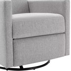 GDFStudio Peggy Fauteuil à bascule moderne rembourré pour chambre de bébé avec planeur pivotant moelleux et inclinaison réglable
