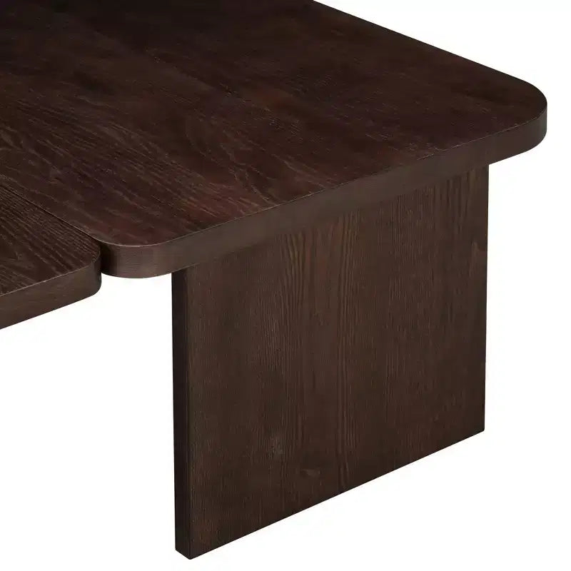 Ensemble de tables basses, design minimaliste rectangulaire, table combinée en bois polyvalente pour le bureau et le salon