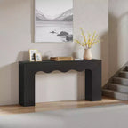 Lantine Table console 63 pouces en bois massif, table basse de style ferme derrière le canapé pour l'entrée, le salon et le foyer, assemblage facile