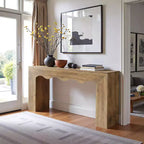 Lantine Table console 63 pouces en bois massif, table basse de style ferme derrière le canapé pour l'entrée, le salon et le foyer, assemblage facile