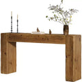 Lantine Table console 63 pouces en bois massif, table basse de style ferme derrière le canapé pour l'entrée, le salon et le foyer, assemblage facile