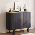 40'' Fluted Sideboard Buffer Cabinet, Storage Cabinet with Sliding Door & Adjustable Shelf, for Living&Dining Room Kitchen Hallway