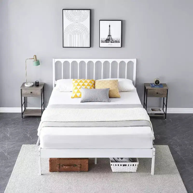 Cadre de lit Queen Size 14 pouces COZONY avec tête de lit, plateforme de lit en métal, assemblage en 30 min