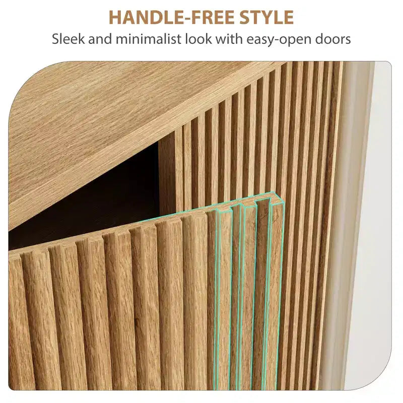 Meuble à chaussures avec porte cannelée, rangement à 5 niveaux avec 4 étagères réglables, banc à chaussures rustique pour couloir