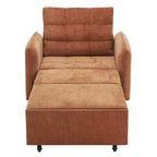 Fauteuil-lit convertible 3-en-1 Whisen, couchage extra long de 80 cm, canapé-lit simple en chenille avec poches de rangement