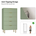 Commode à 5 tiroirs avec tiroirs larges - Meuble de rangement moderne en bois pour chambre, salon, dressing et couloir