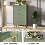 Commode à 5 tiroirs avec tiroirs larges - Meuble de rangement moderne en bois pour chambre, salon, dressing et couloir