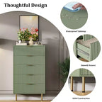 Commode à 5 tiroirs avec tiroirs larges - Meuble de rangement moderne en bois pour chambre, salon, dressing et couloir