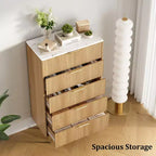 Commode à 5 tiroirs avec tiroirs larges - Meuble de rangement moderne en bois pour chambre, salon, dressing et couloir