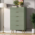 Commode à 5 tiroirs avec tiroirs larges - Meuble de rangement moderne en bois pour chambre, salon, dressing et couloir