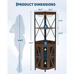 Meuble à vin d'angle pliable à 4 niveaux, en MDF et métal, pour le rangement du vin, organisateur de vin autoportant compact