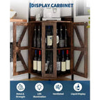 Meuble à vin d'angle pliable à 4 niveaux, en MDF et métal, pour le rangement du vin, organisateur de vin autoportant compact